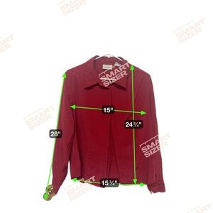 Jaclyn Smith Red Button Down Shirt